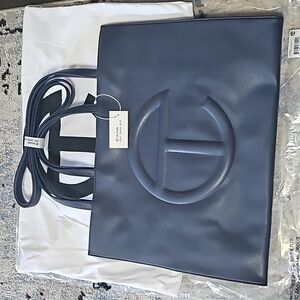 Telfar Large Navy Shopping Bag